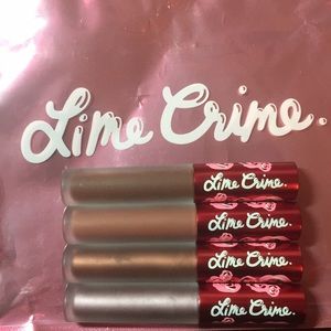 4 piece lime crime lipsticks